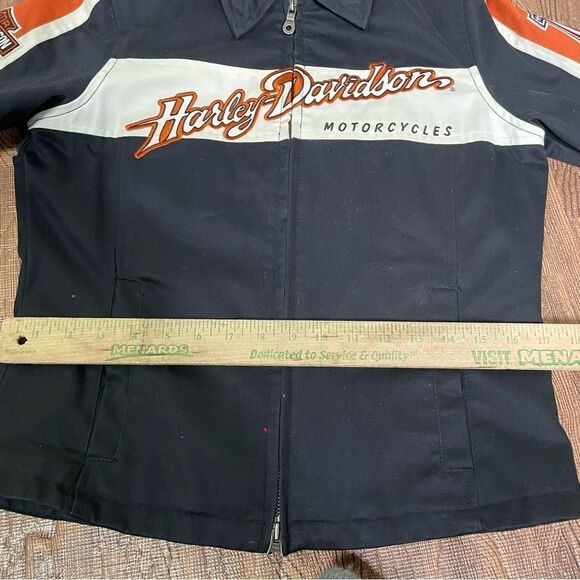 Harley-Davidson Motorcycle Embroidered Prestige Cotton Riding Jacket Women Small - Picture 13 of 15